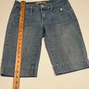 Boom Boom Shorts Womens 9 Blue Jean Denim Stretch Bermuda Low Rise Ladies Size 3